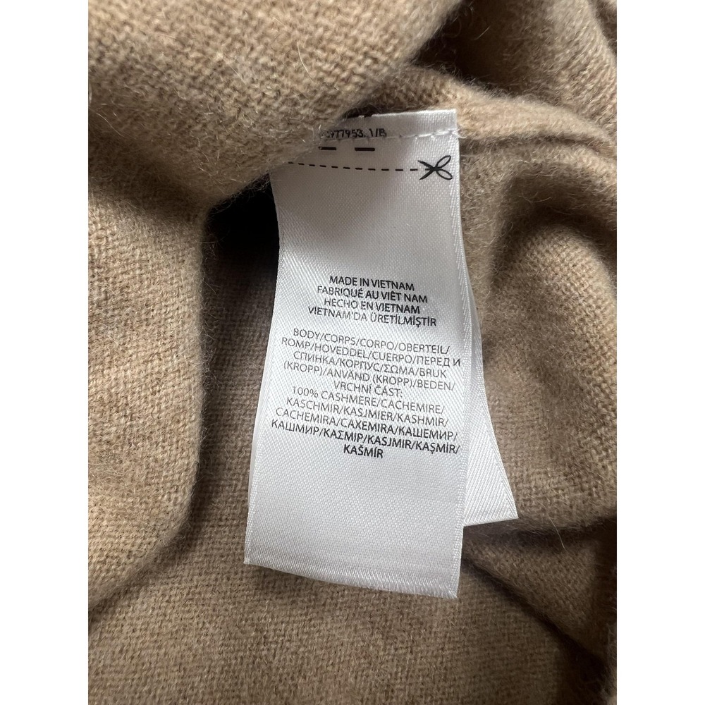 Polo Ralph Lauren Sweater Mens Large Beige Washable Cashmere Crew Neck Pullover - Picture 3 of 7